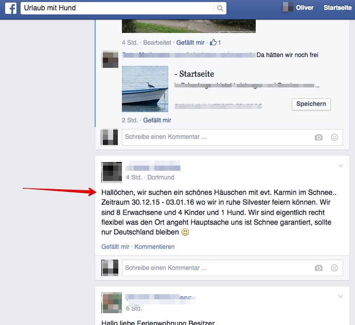 Screenshot Facebook