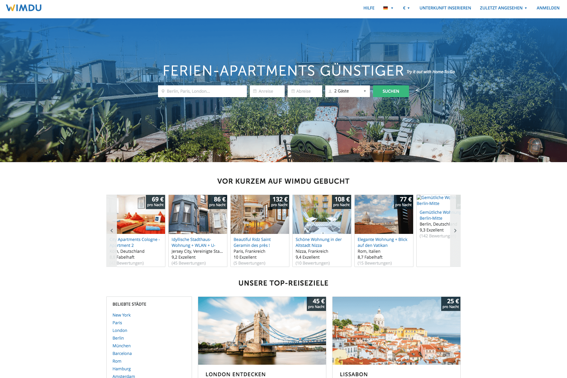 Read more about the article Airbnb-Konkurrent Wimdu beendet seine Geschäftstätigkeit